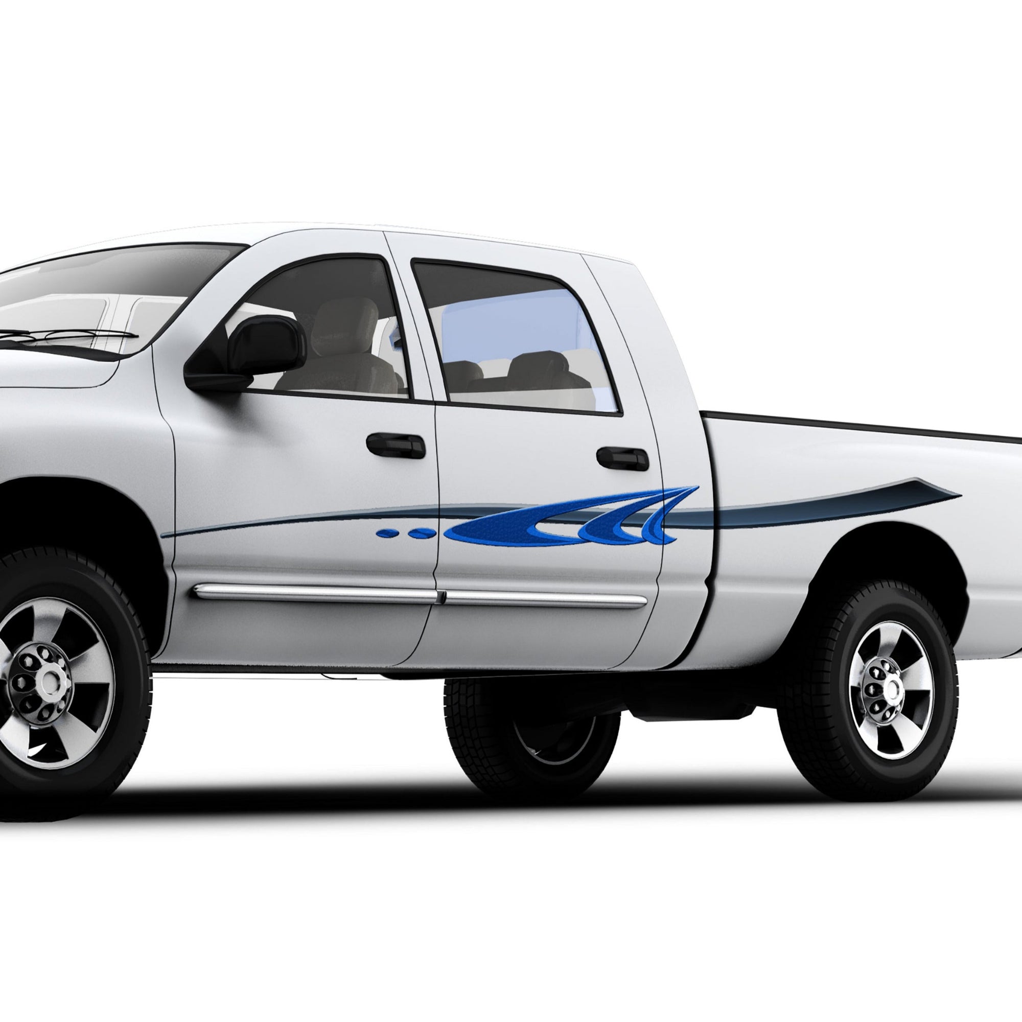 northwest graphic stripes on the side of white semi truck