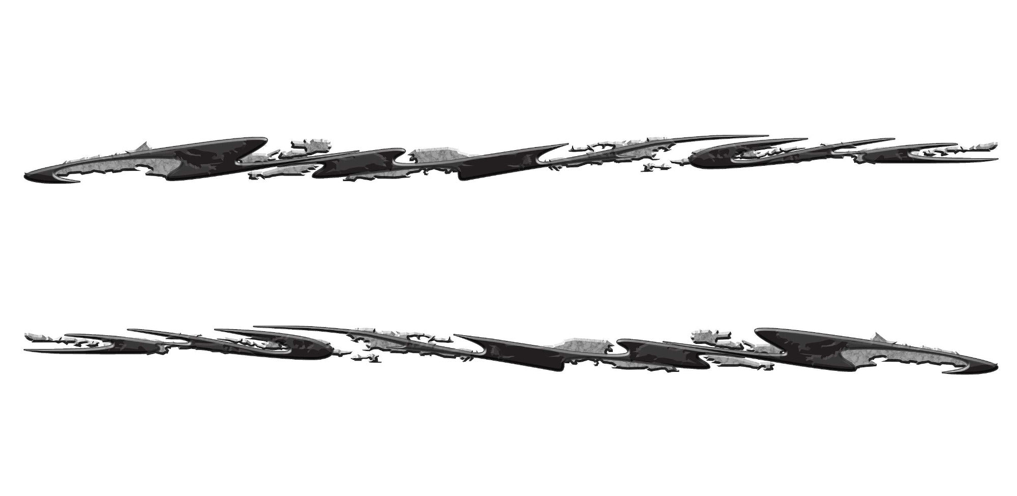 Riptide vinyl graphics stripe on the side of  Malibu Wakesetter boat