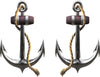 silver anchor with rope graphic kit for boats
