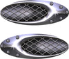 silver scoop decals kit for sports cars, driver side and passenger side