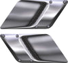 silver scoop illusion square decals kit for sports cars, driver side and passenger side