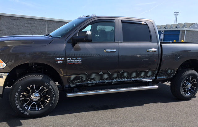 skulls decals on dodge ram 2500 rocker panel