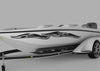 speed boat with tribal chains vinyl decals on port side