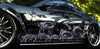 sports car with dragon attack half wrap on its driver side
