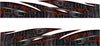 tribal carbon fiber wave half wrap graphics mirrored set of two for truck bedsides and doors, wrap-grade vinyl