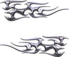 tribal chrome flames decals kit for motorbikes