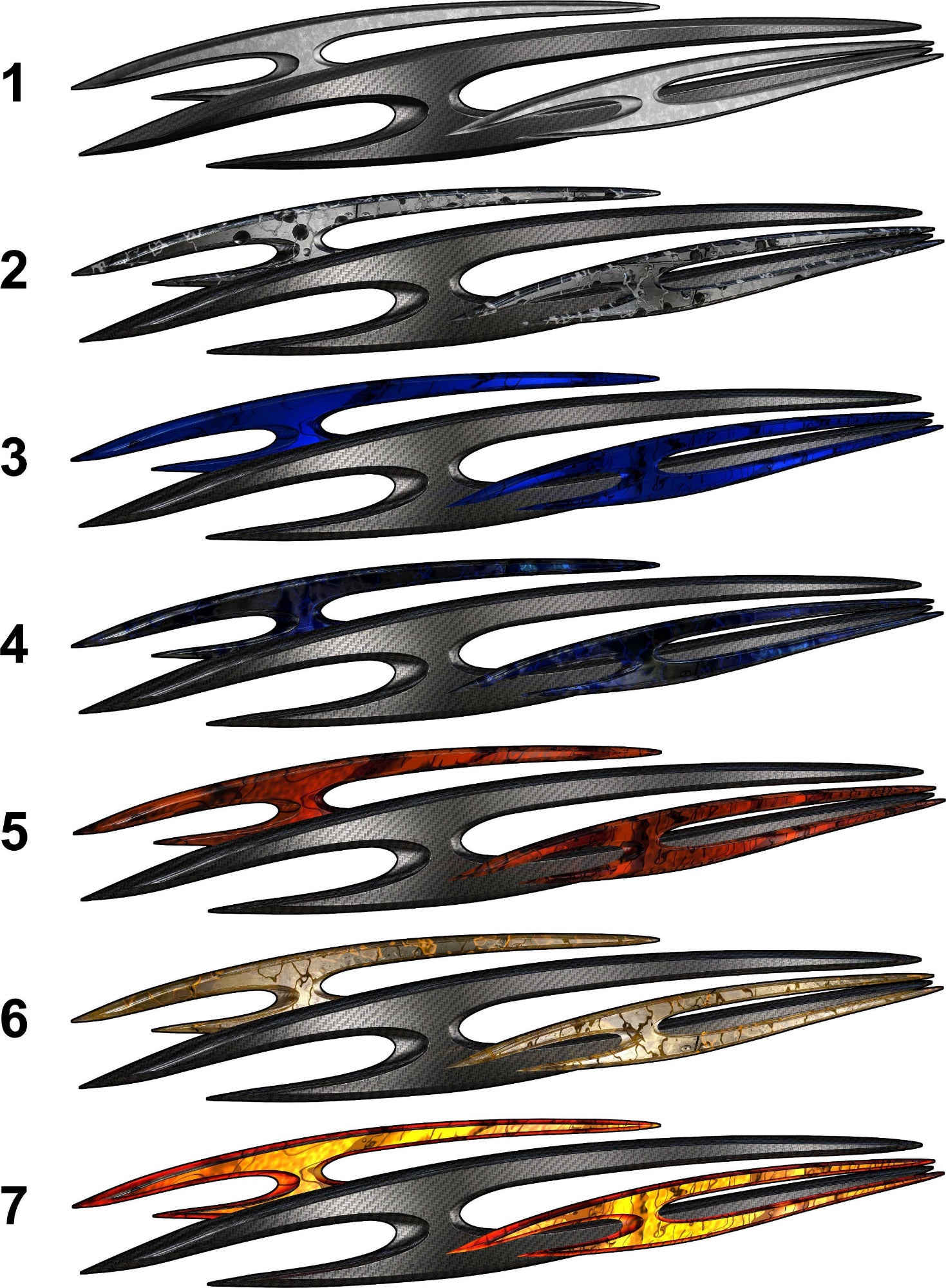 Tribal Zion Carbon Spear Vinyl Boat Decals | Xtreme Digital GraphiX