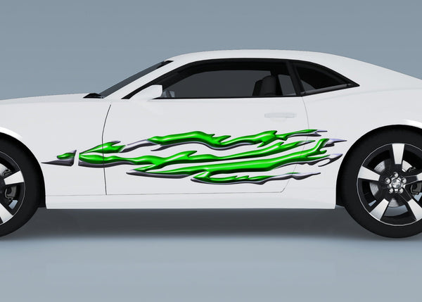 Razor Flames Vinyl Decal for Cars and Trucks | Xtreme Digital GraphiX