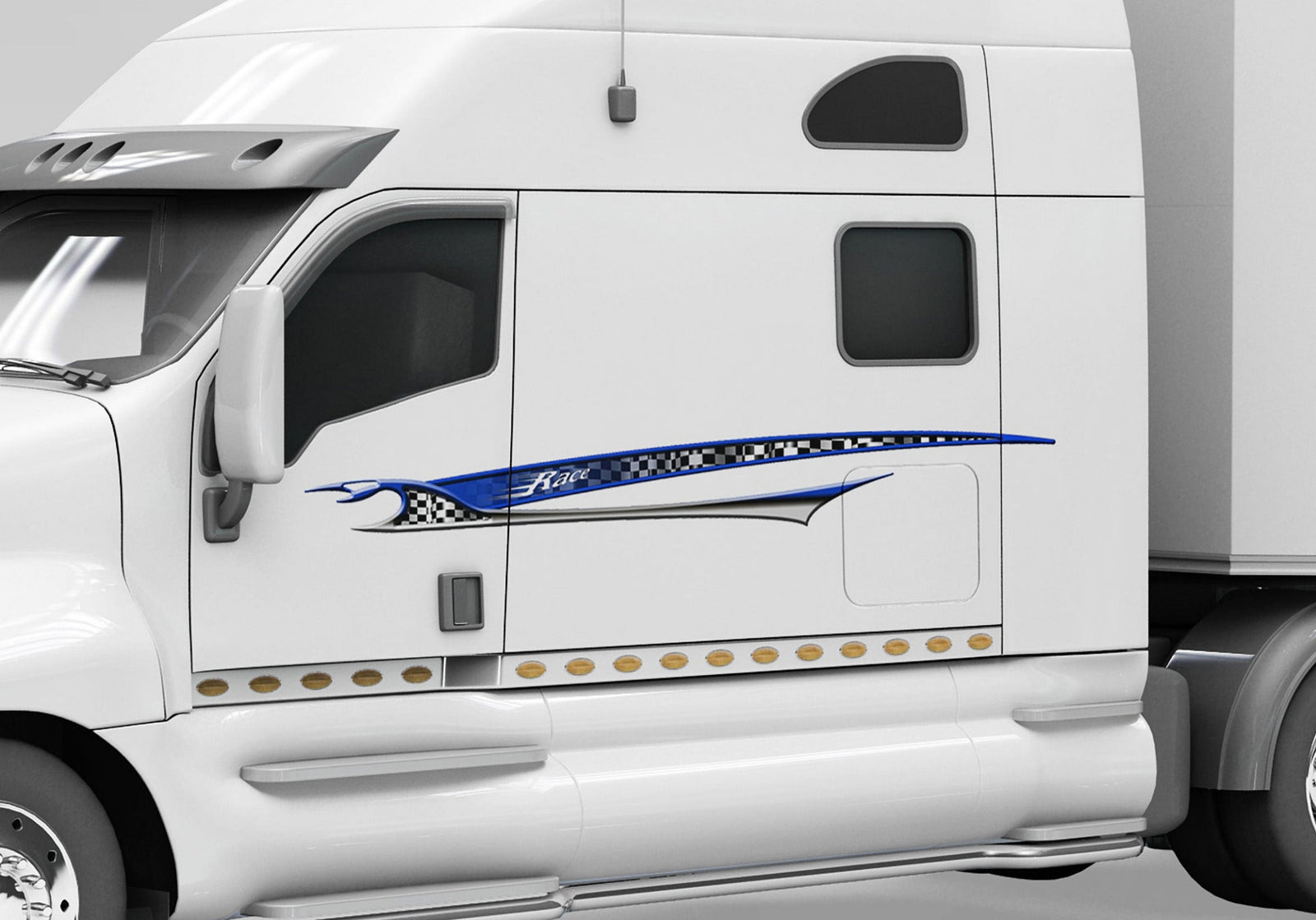 yellow camaro with shark racing stripe decal on passenger side