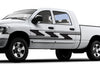white truck with Z-line vinyl stripes on driver side