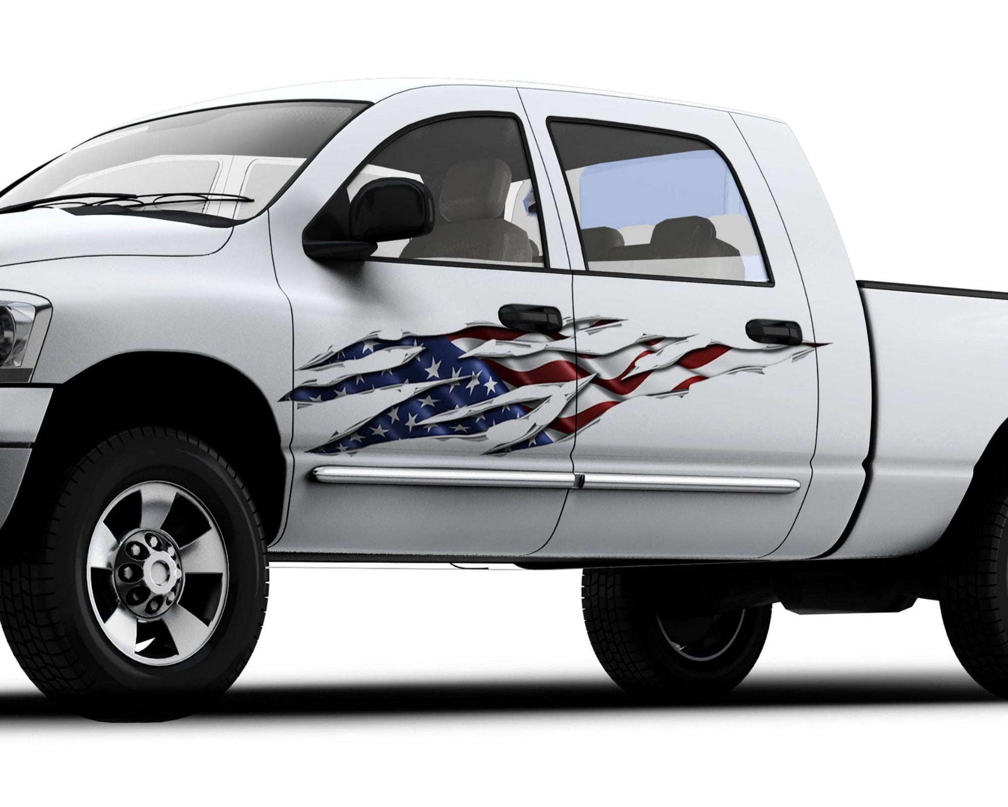 American Flag Big Rip Decal – Patriotic Graphics for Cars & Trucks ...