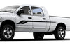 white truck with sportline vinyl black stripe on driver side