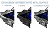 American flag tear decal available tear styles, chrome, carbon fibre and diamond plate