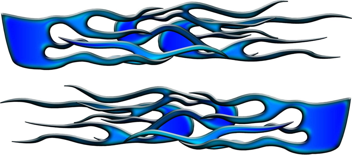 Classic flames side vinyl decals set of 2, mirrored pair preview