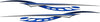 Cosmos blue boat stripe decals set of 2 on white background