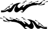 Mud splash wave vinyl cut decal set of 2 mirrored pair shown in black