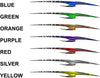 Sceptor stripe decal color options: Blue, Green, Orange, Purple, Red, Silver, Yellow