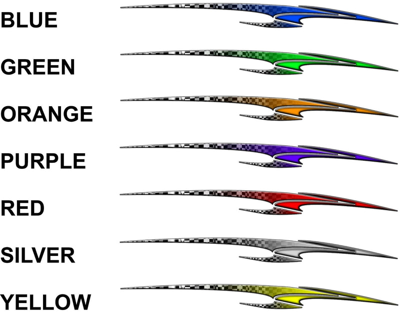 Sceptor stripe decal color options: Blue, Green, Orange, Purple, Red, Silver, Yellow