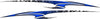 Sceptor stripe vinyl decal set of 2 with checkered rear section, blue preview