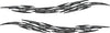 Tribal Flares side vinyl decal kit in gunmetal crackle style, mirrored pair for driver and passenger side on white background