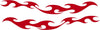 Tribal flames vinyl cut decal set of 2 shown in red on white background