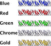 Zebra Style Stripes car and truck decals available in blue red green chrome and gold