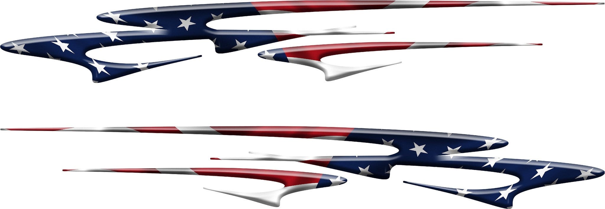 thumbnail image 2 of Orafol American Flag Side Decals 2-Pack – Red, White, Blue Vinyl Stripes For Truck, Car, Boat #B1096 2 of 5