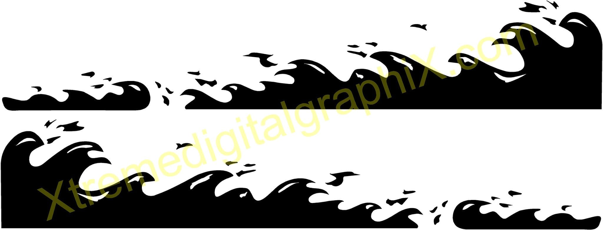 Vinyl cut wave car & truck side decals | Xtreme Digital GraphiX