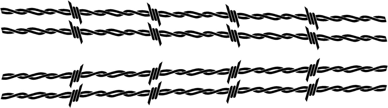 barbwire vinyl decals on white sports car