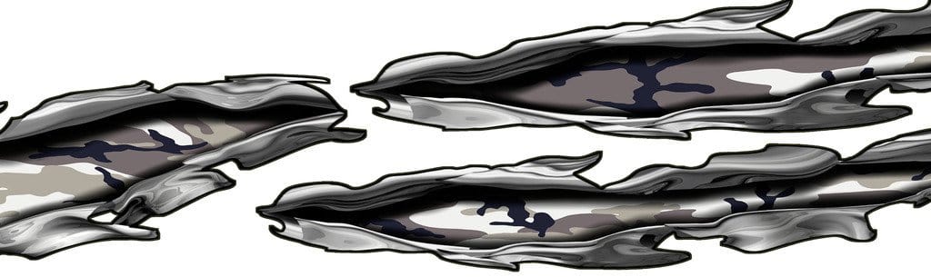 camo tears decal stripes on boat