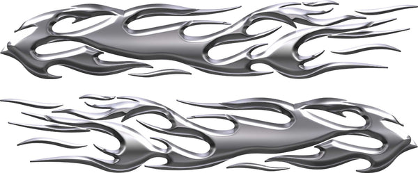 Chrome flames graphic decals for cars & trucks | Xtreme Digital GraphiX