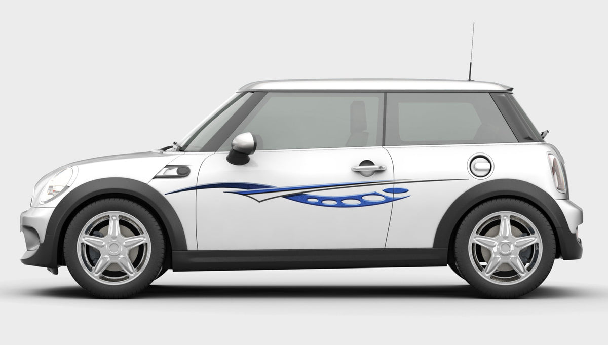 cosmos decal on mini cooper car