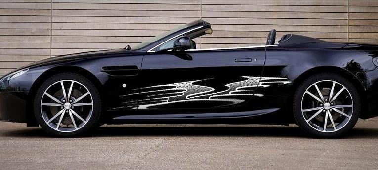 beast diamond plate decal on the side of white truck