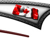 canada flag decal stripe zoom in view
