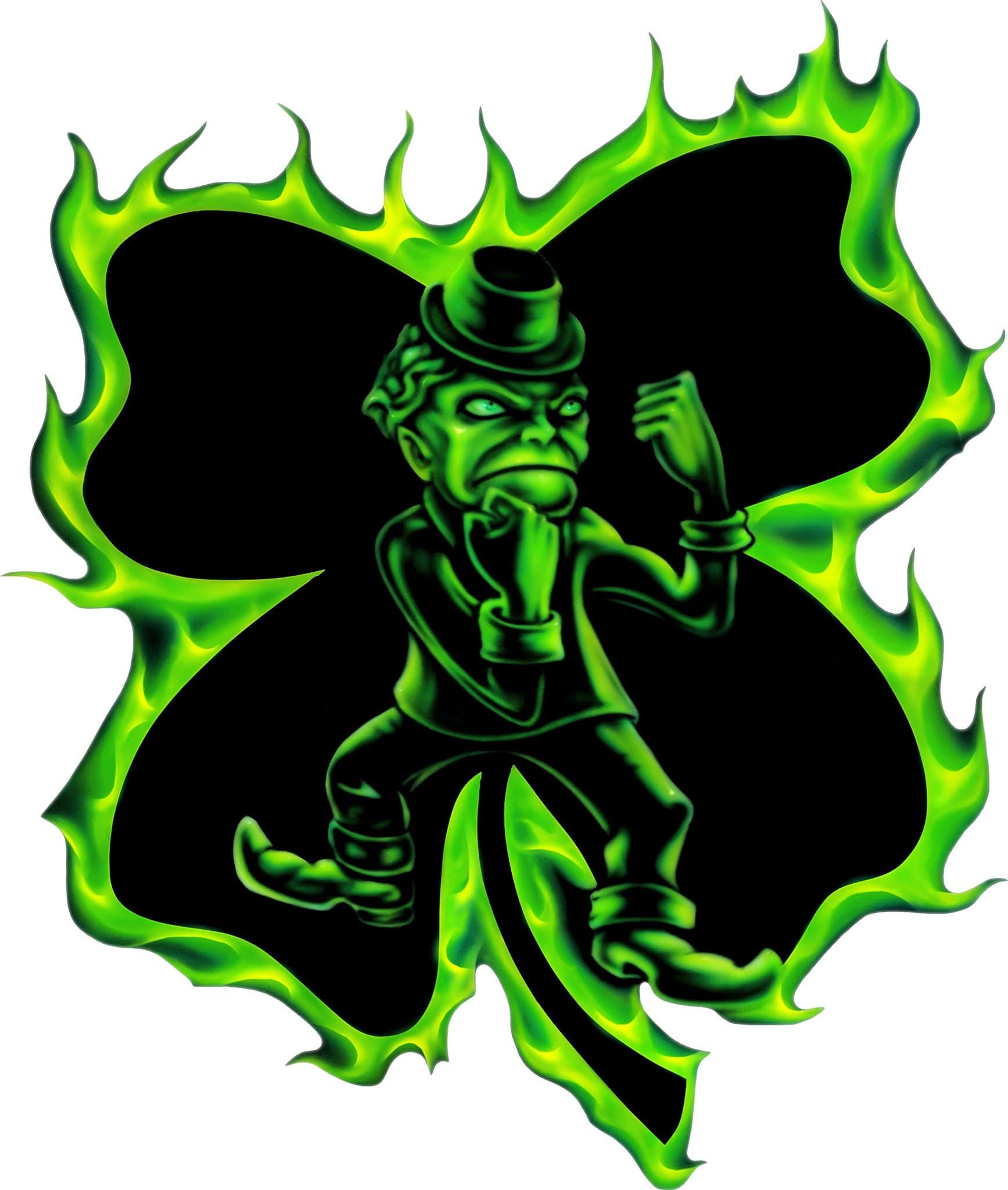 fighting irish clover decal on white car hood