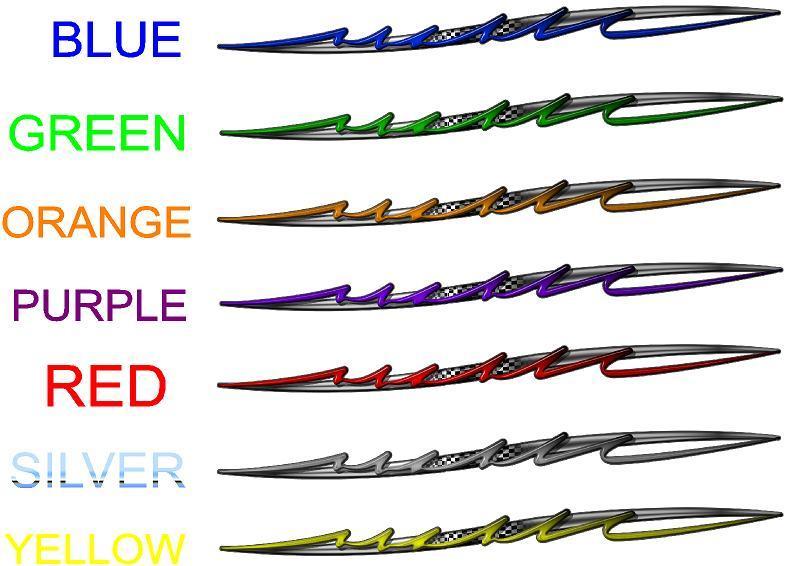 pulse checkered vinyl stripe decal on the side of white truck