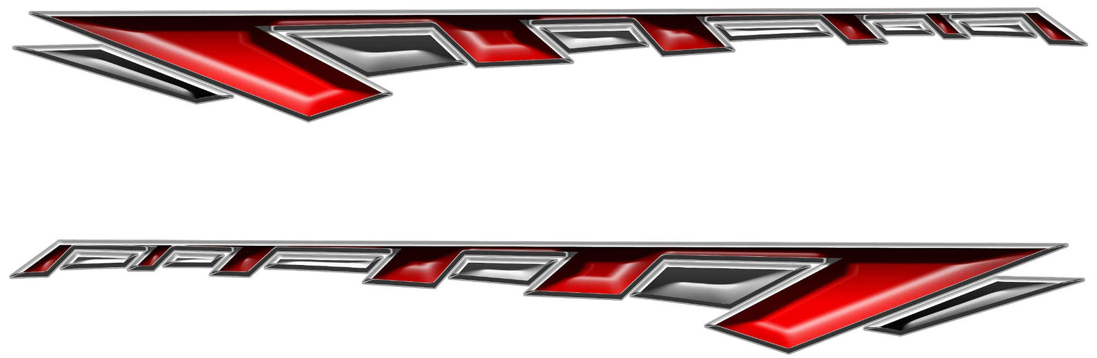 raley orange silver vinyl decal on the side of white truck