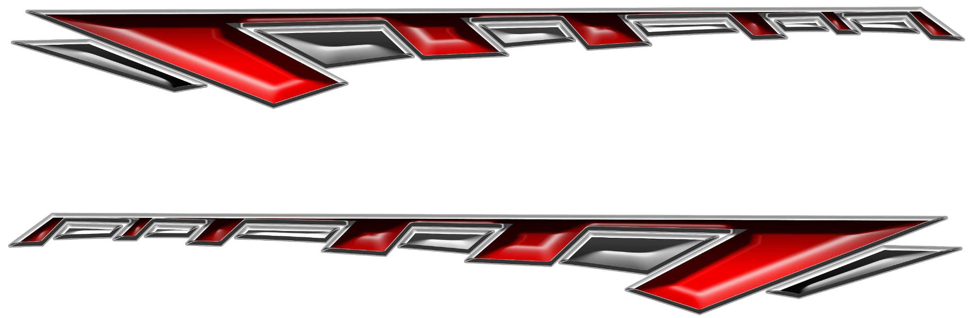 raley orange silver vinyl decal on the side of white truck