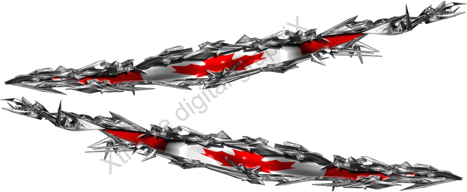 canadian flag ripper decals on semi