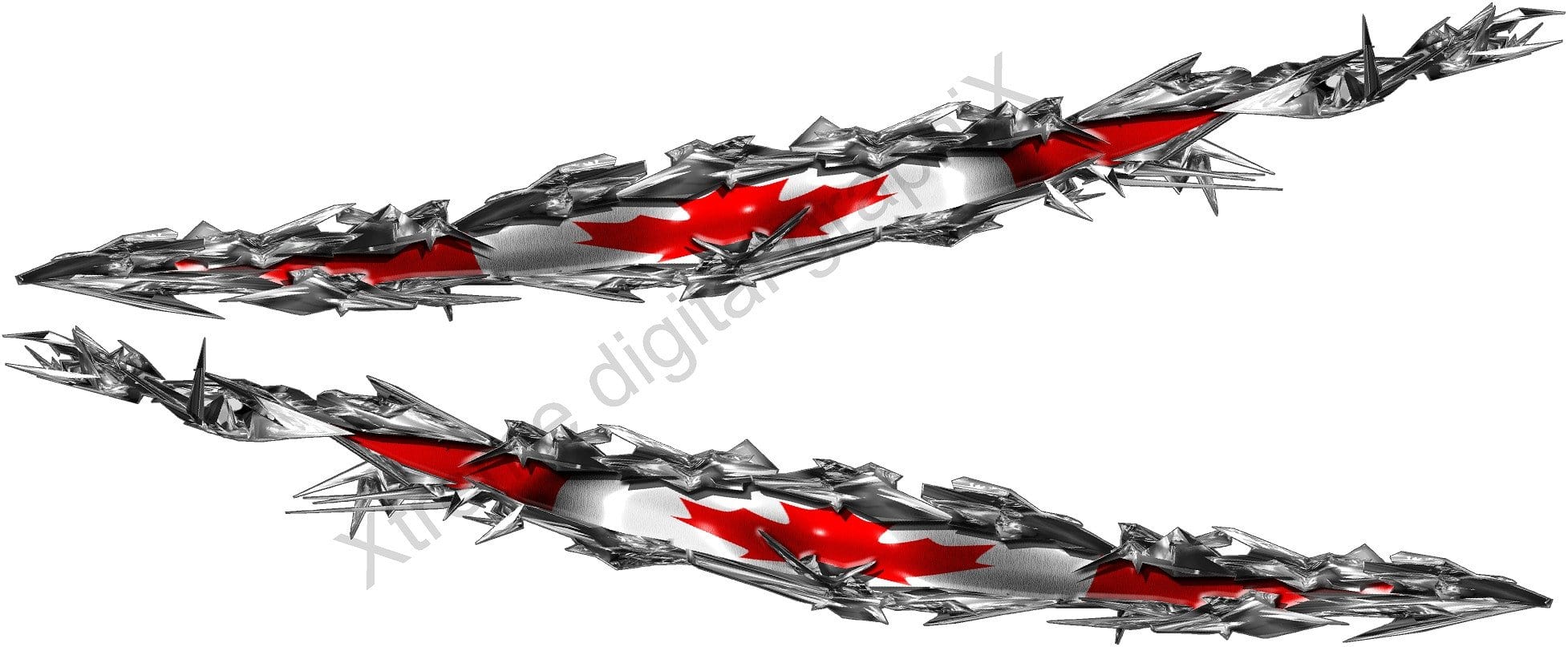 canadian flag ripper decals on semi