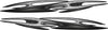 set of two tribal carbon fiber decals, driver side and passenger side on white background.
