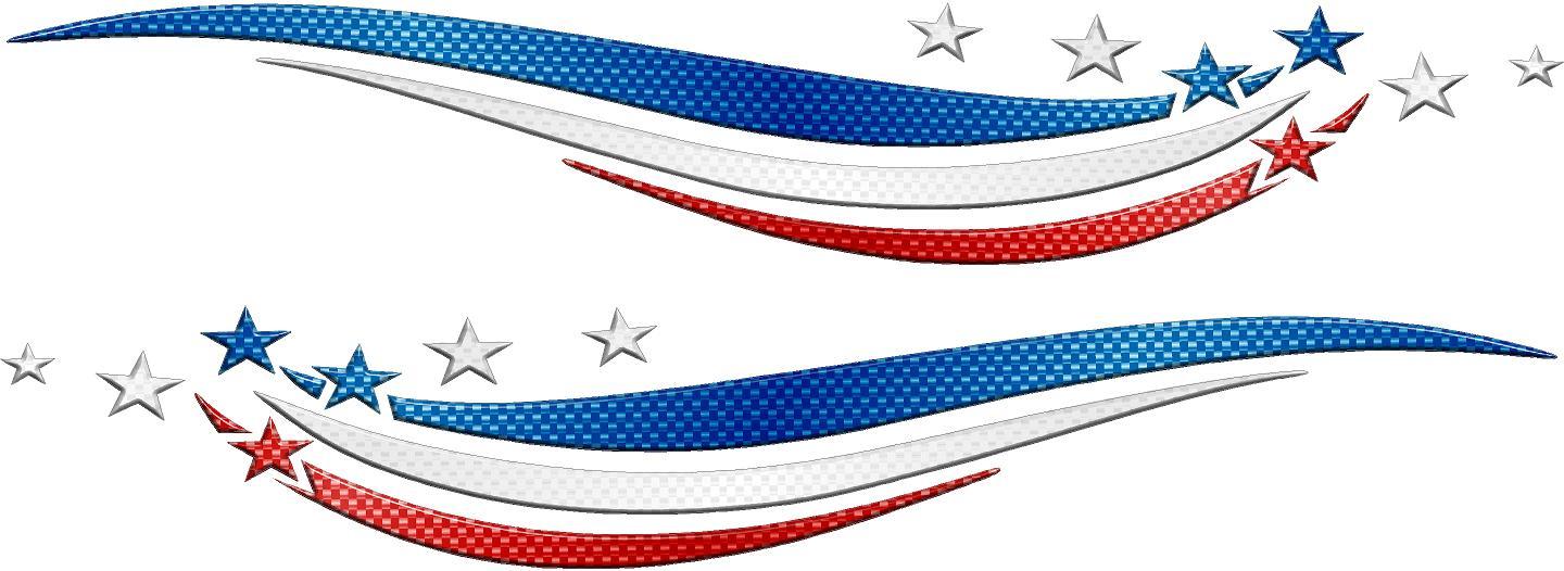 patriotic stars & stripes decals kit