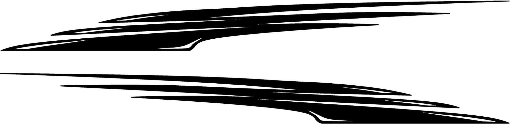 blue vinyl stripe decal on small car