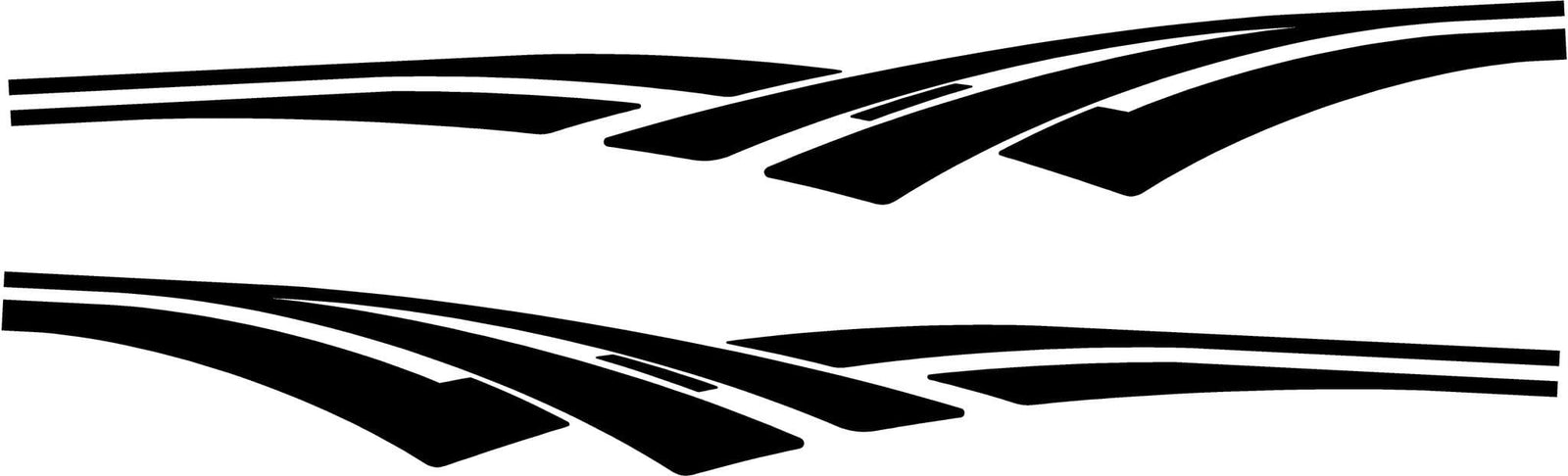 Black vinyl stripes on the side of sports car