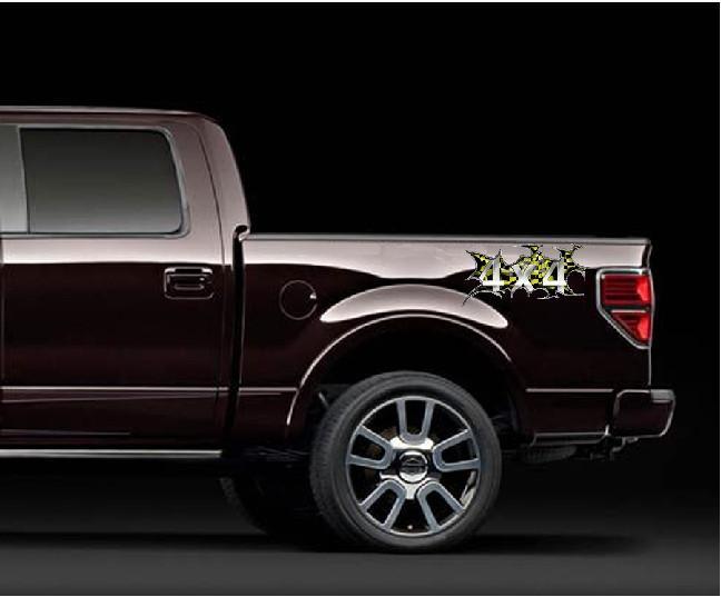 colored checkered flag 4x4 decal for trucks